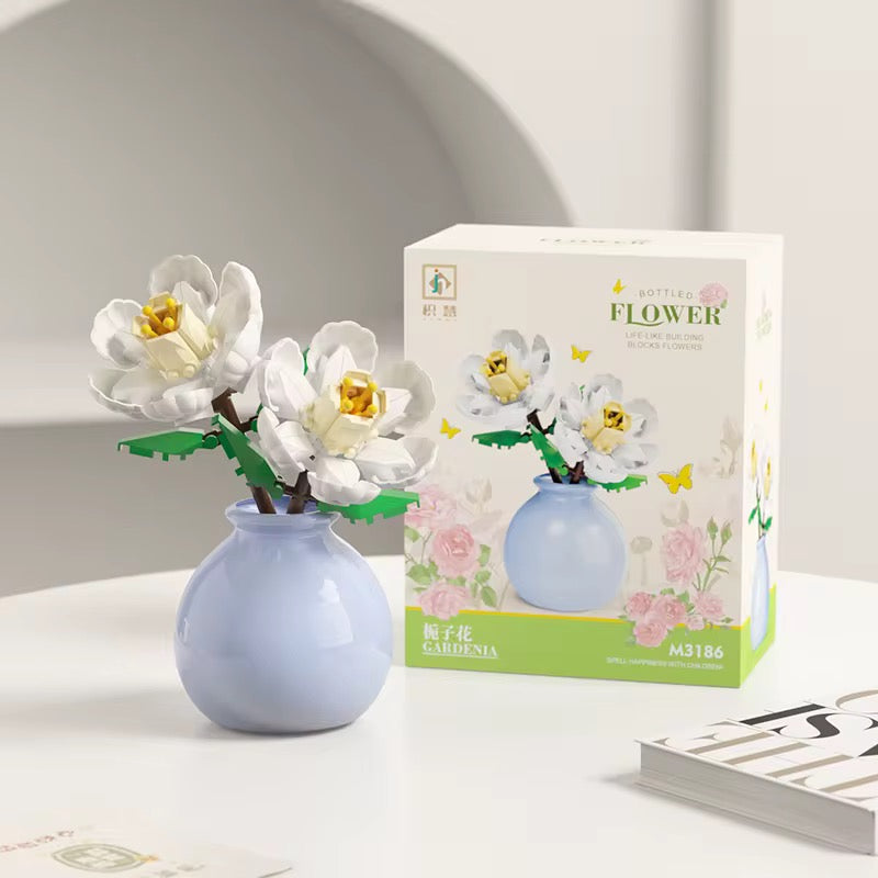 Flores en Jarrón Bloques de Construcción