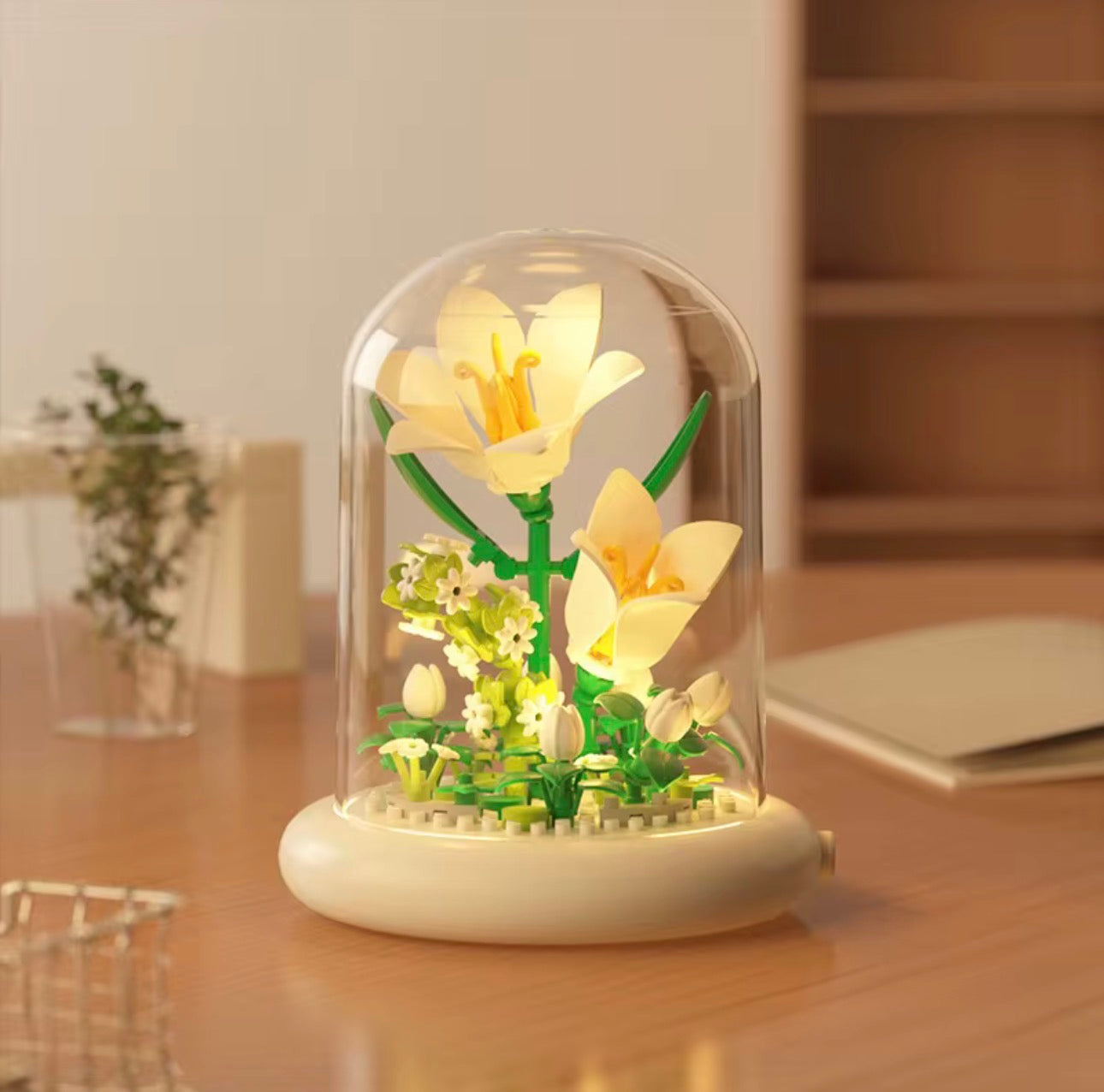 Flores en Cúpula Iluminada Bloques de Construcción