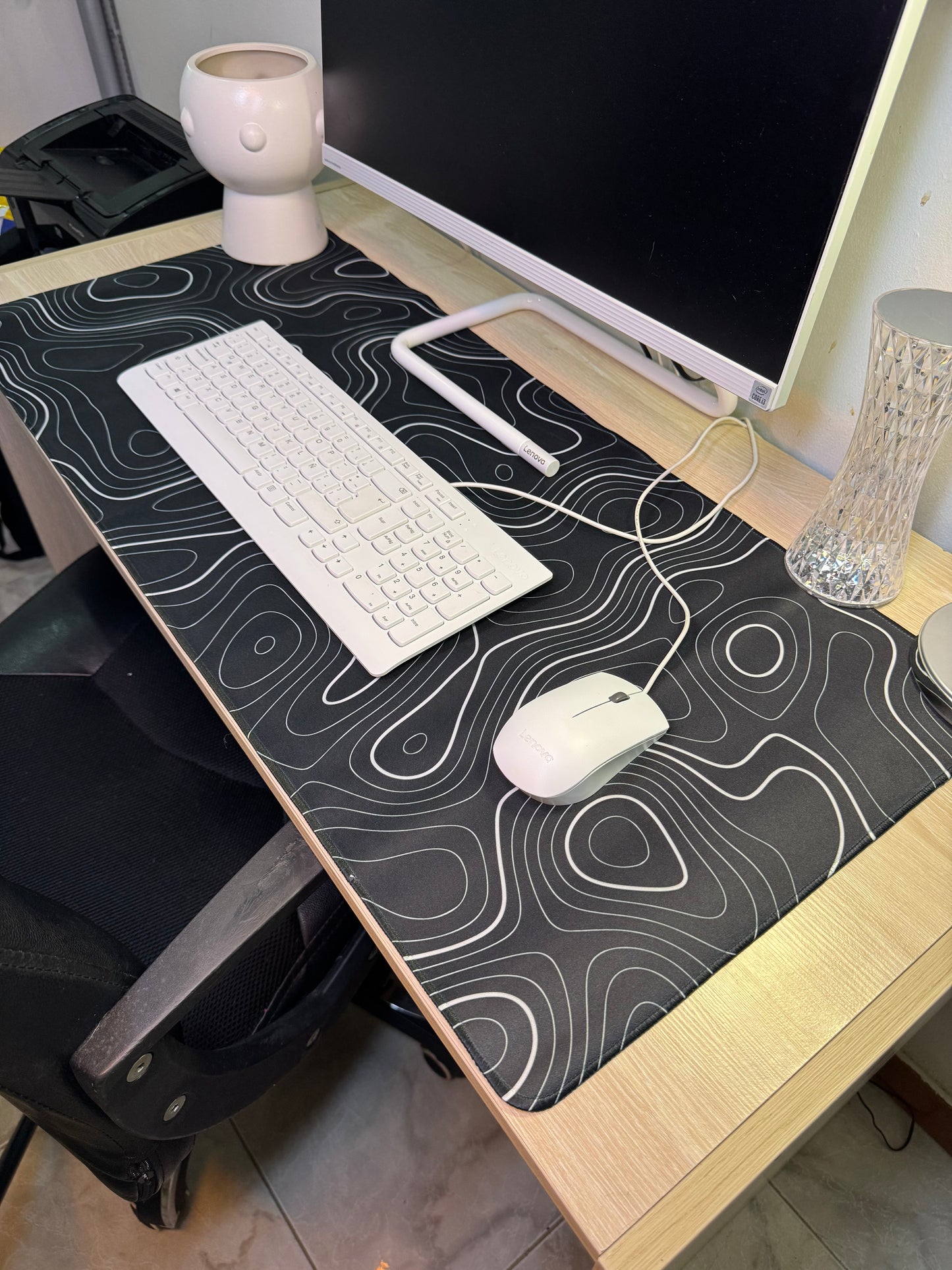 Mousepad Líneas Blancas Minimalistas