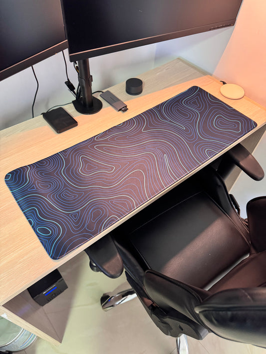 Mousepad Líneas Topográficas Azul