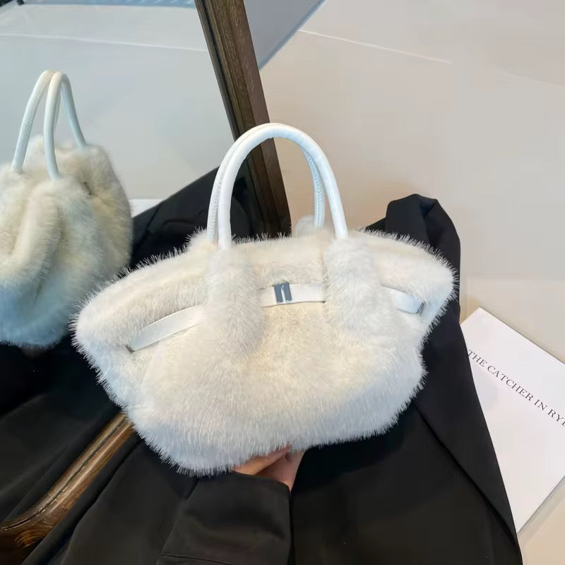 Fluffy & Leather Bag