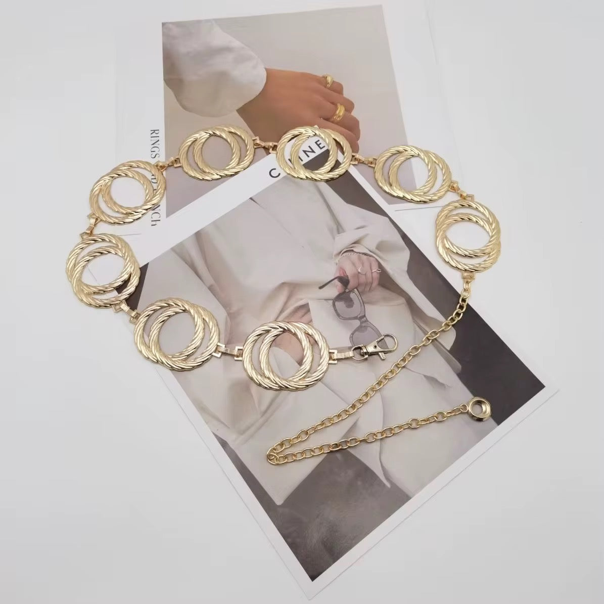 Boho Oval Waist Chain Vintage