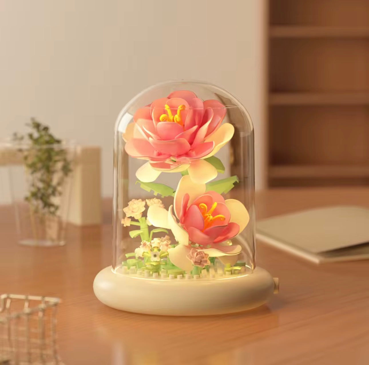 Flores en Cúpula Iluminada Bloques de Construcción