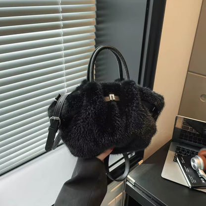 Fluffy & Leather Bag