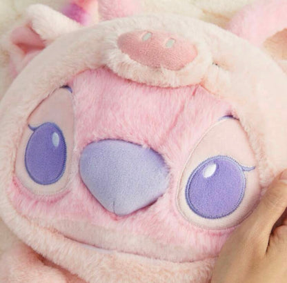 Stitch Rosa Angel Peluche Cerdito