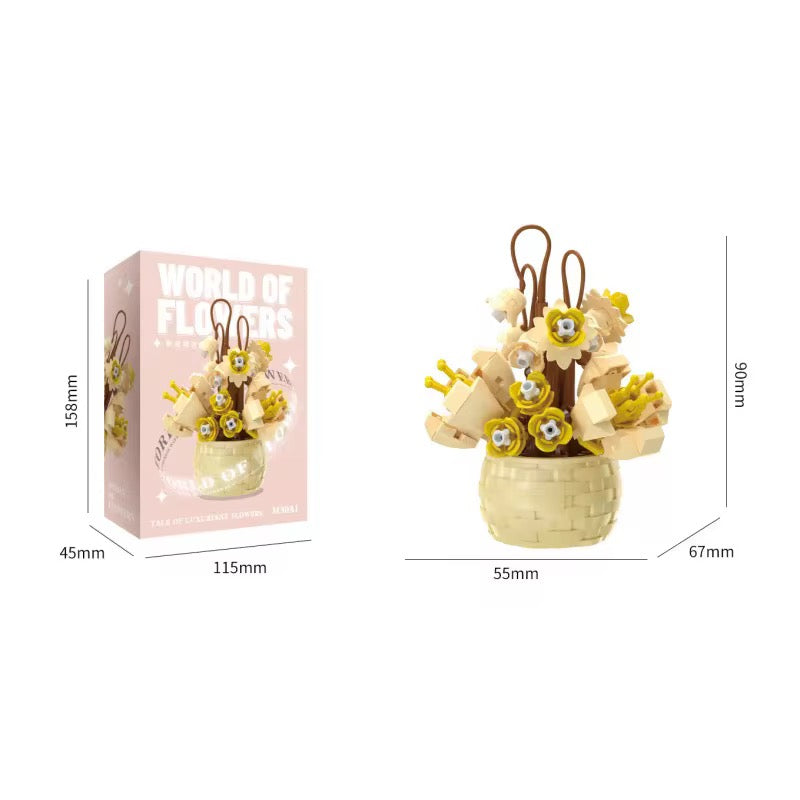 Flores en Canasta Bloques de Construcción