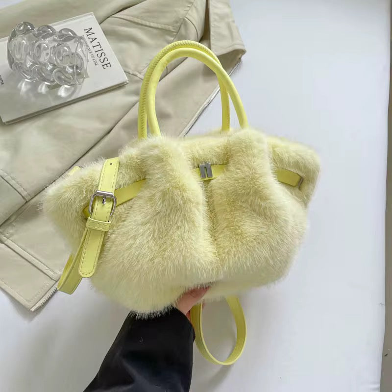Fluffy & Leather Bag