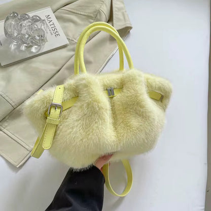 Fluffy & Leather Bag