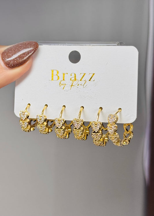 Set de Argollas Goldfilled