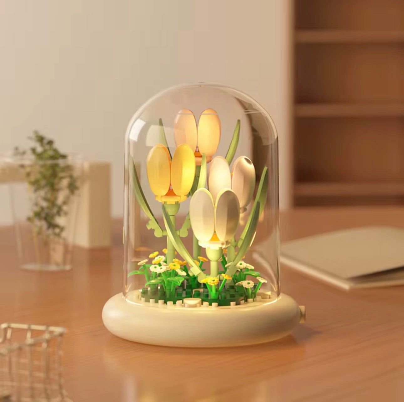 Flores en Cúpula Iluminada Bloques de Construcción