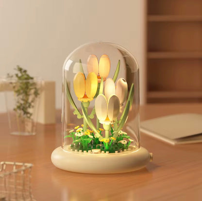 Flores en Cúpula Iluminada Bloques de Construcción