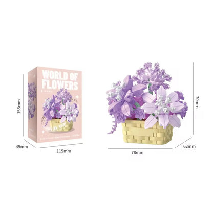 Flores en Canasta Bloques de Construcción