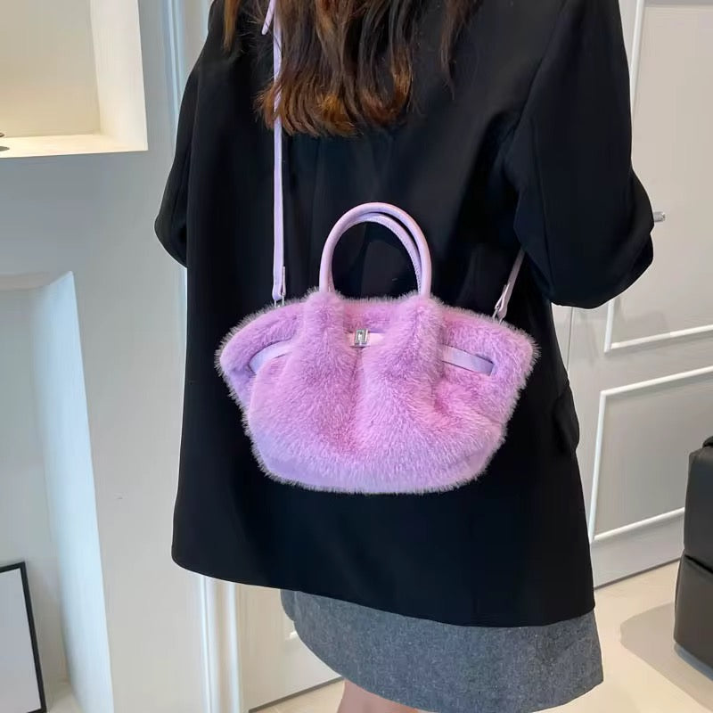 Fluffy & Leather Bag