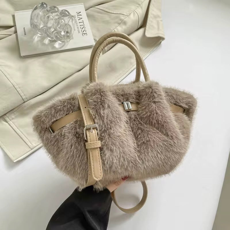 Fluffy & Leather Bag