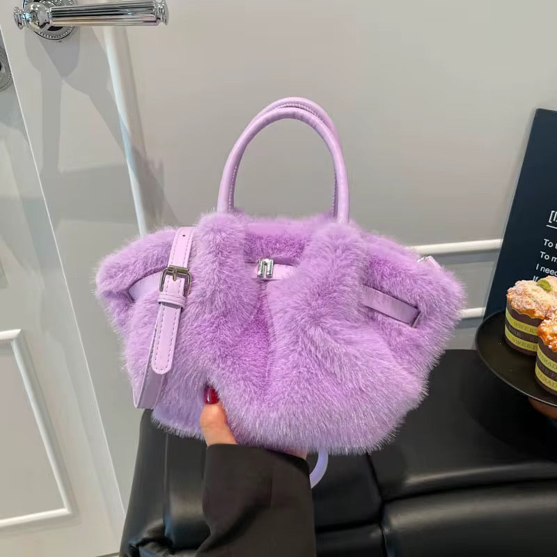 Fluffy & Leather Bag