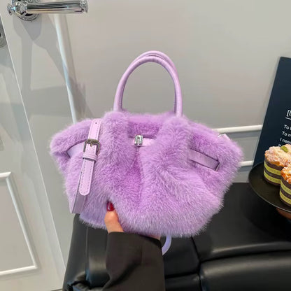 Fluffy & Leather Bag