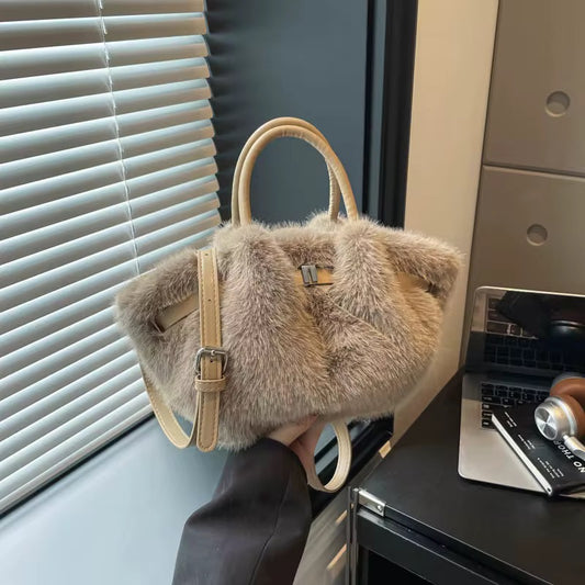 Fluffy & Leather Bag