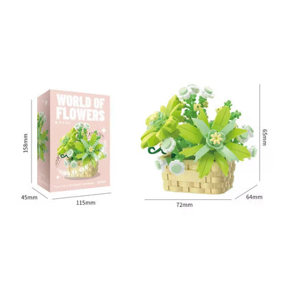 Flores en Canasta Bloques de Construcción