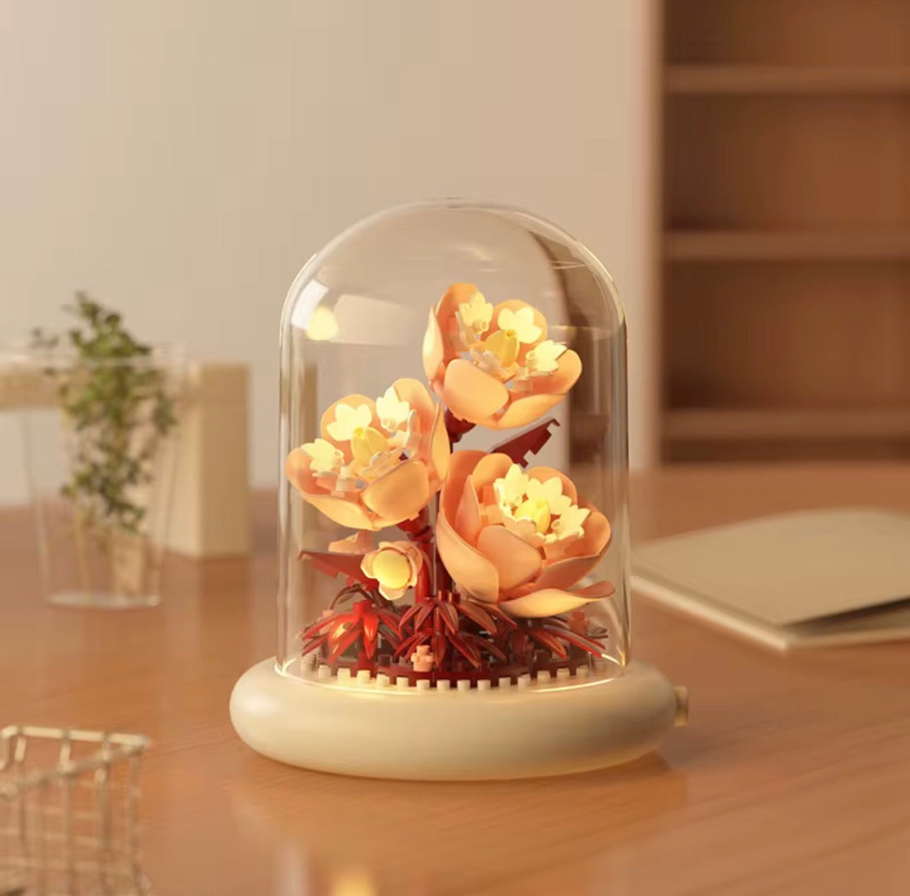 Flores en Cúpula Iluminada Bloques de Construcción