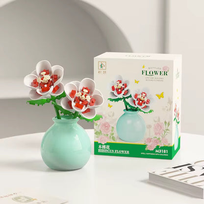 Flores en Jarrón Bloques de Construcción